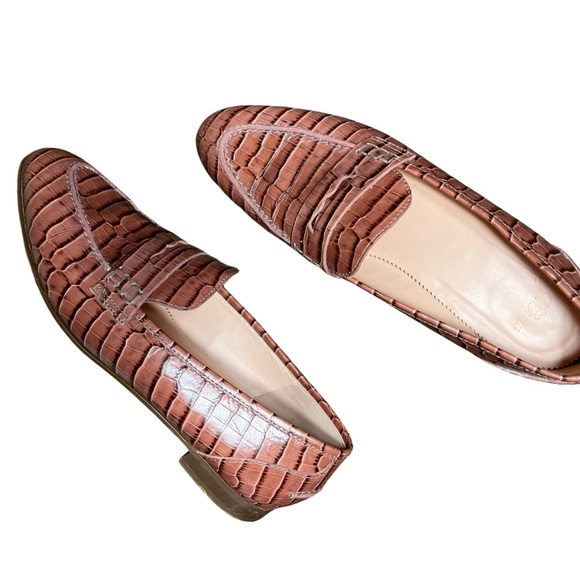 J. Crew Academy Penny Loafer in Embossed Croc - Picture 2 of 9